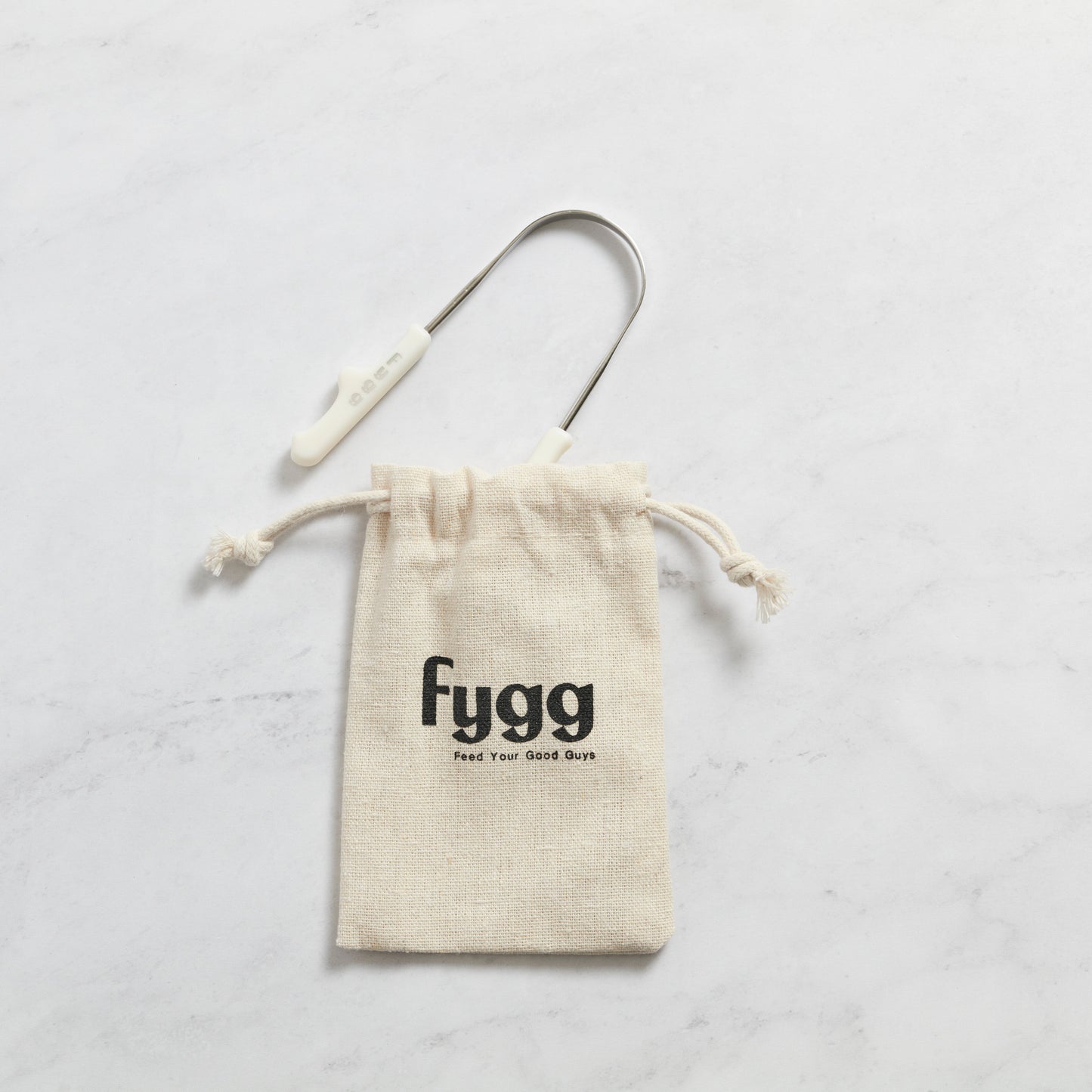 All-Ages Stainless Steel Tongue Scraper with Travel Pouch