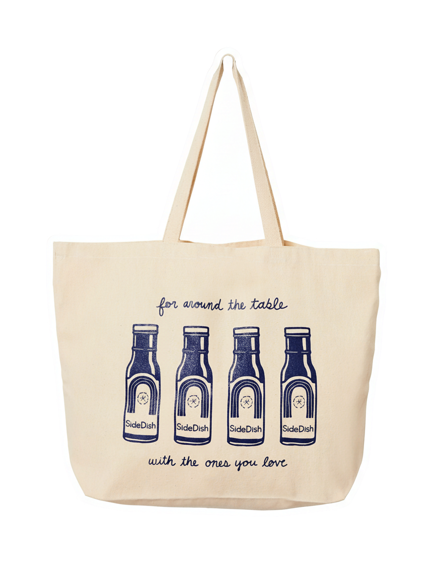 "For Around The Table" Canvas Tote